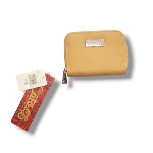 NWT Carlos by Carlos Santana Vegan Leather Mini Wallet in Tan
